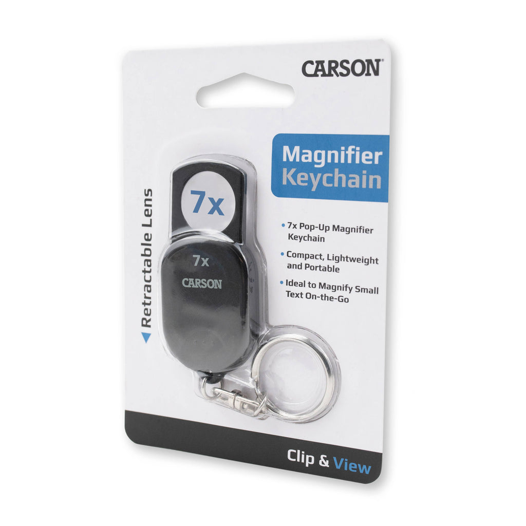 Carson Clip & View GN-70 7x Pop-Up Keychain Magnifier