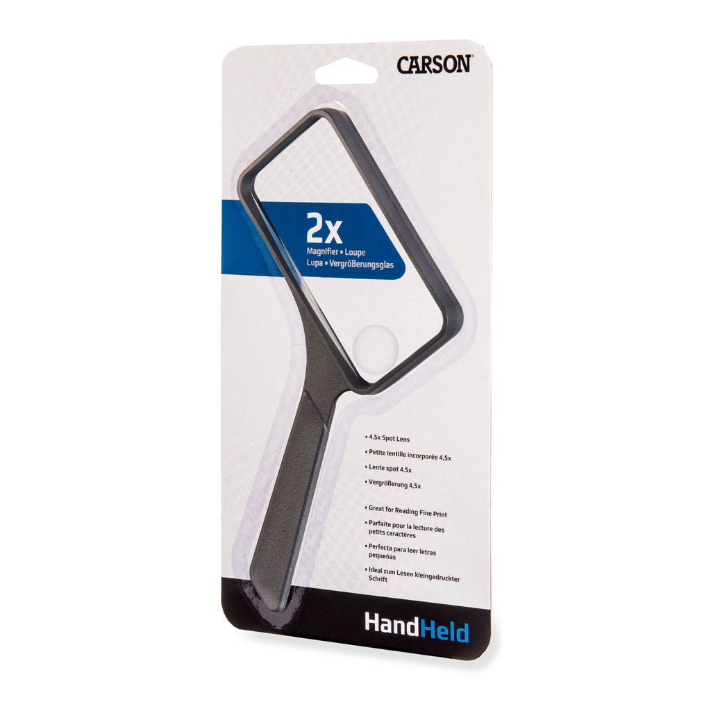 Carson HandHeld SV-XP 2x Rectangular Magnifier with 4.5x Spot Lens